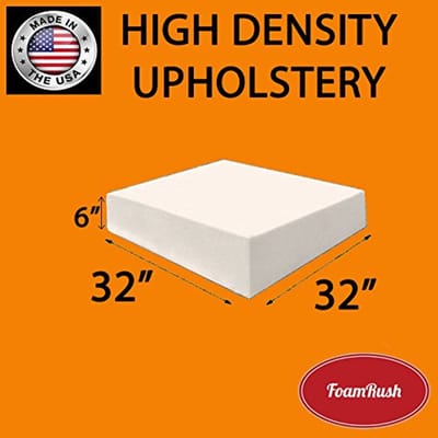 Hoge Dichtheid Schuimkussen 6 x 32 x 32 Inch - Comfortabel Stoelkussen voor Eetkamerstoelen en Rolstoelzitting