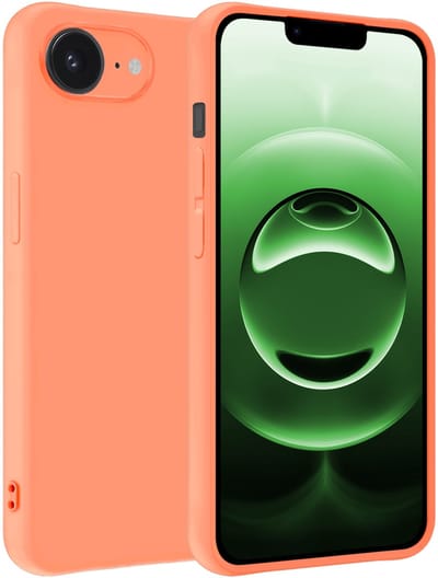 Hoesje Geschikt voor Apple iPhone 16e - Sterk & Shockproof - Hoes Cover - Siliconen Case - Perzik