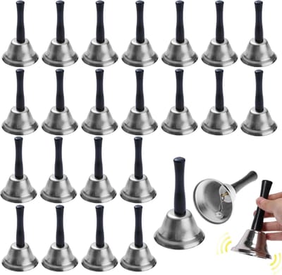 Metalen Handklokken - Oproep Service Klokken - Aandacht Trekken - Set van 24 stuks - 93 x 50 cm