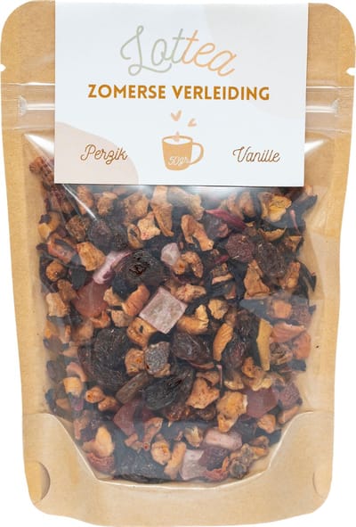 Lottea Zomerse Verleiding thee 50 Gram Stazak - verse thee, losse thee, kruidenthee, vruchten thee, thee cadeau, thee geschenk