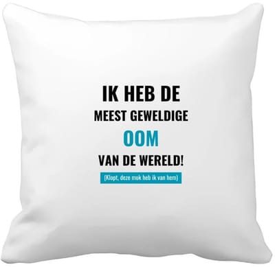 Akyol - ik heb de meest geweldige oom van wereld (klopt, deze mok heb ik van hem) Kussen hoes - Oom - de meest geweldigste oom - verjaardagscadeau - verjaardag - cadeau - cadeautje voor oom - oom artikelen - kado - geschenk - gift - 40 bij 40 cm