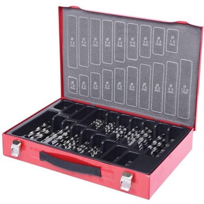 KS Tools 330.2640 HSS-G Metaal-spiraalboorset 1 mm, 1.5 mm, 2 mm, 2.5 mm, 3 mm, 3.5 mm, 4 mm, 4.5 mm, 5 mm, 5.5 mm, 6 mm, 6.5 mm, 7 mm, 7.5 mm, 8...