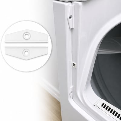 Scharnier Afdekplaatje - Geschikt voor Whirlpool® Atlantis Droger - Deurscharnier Afdekdop - Vervanging WP33001764 - Wasdroger Reparatie Onderdeel - Set van 2 Stuks - Wit