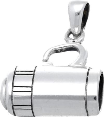 Zilveren Duiklamp kettinghanger