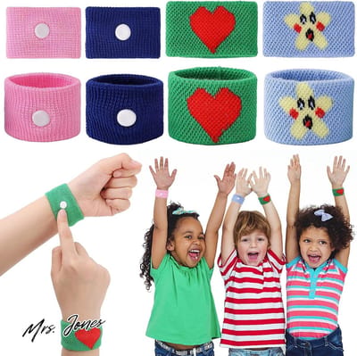 Mrs. Jones Acupressuur Armband Tegen Misselijkheid Kinderen - Anti Misselijkheid Armbanden Zeeziekte Zwangerschap reizen Volwassenen .