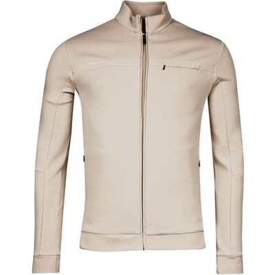 Thomas Maine Vest Sweat Cardigan Full Zip Doubleface Greige / male