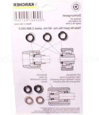 Reserveonderdelenset - Onderhoudsset Lans - Hogedrukreiniger Onderhoud - Originele Kwaliteit - 220 x 110 x 3 mm - Metaal