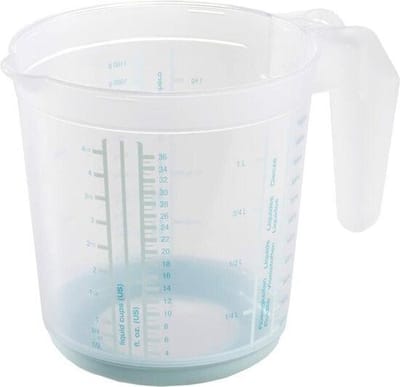 Keeeper maatbeker, antislip, met handvat, 1l, aquamarijn, Masimmo