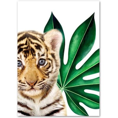 5D DIY Diamond schilderij dier tijger borduurwerk kruissteek 3D Home Decor 20X30CM black