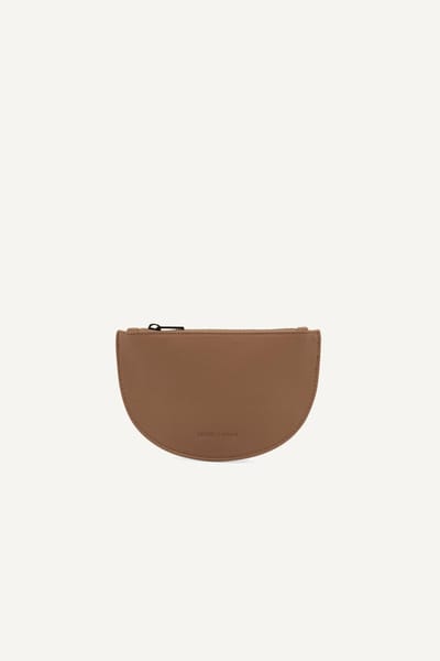 Monk and Anna - Mondo half moon Portemonnee Dames • cacao