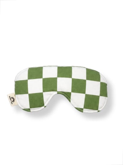 Slaapmasker - Duurzaam cadeau - Nacht oogmasker - Zero waste - Groen geblokt - Slaap masker mannen & vrouwen - Nachtrust