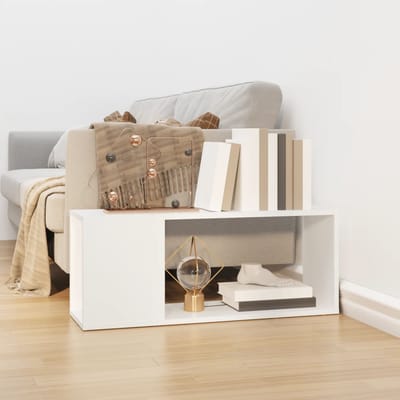 vidaXL - Tv-meubel - 80x24x32 - cm - bewerkt - hout - wit