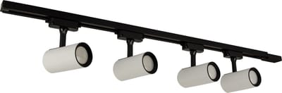 LUTER 1-Fase Railverlichting - GU10 – 100cm – I-vorm - 4 spots - Railsysteem– Wit