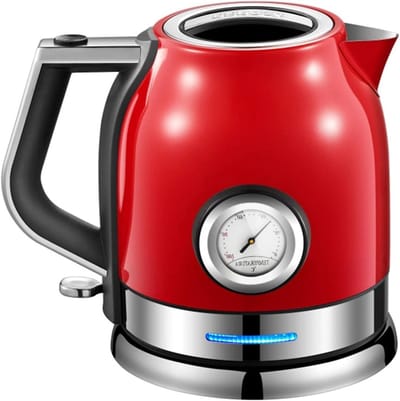 Elektrische Waterkoker - Theeketel Thermopot - Snel Water Koken - Temperatuurweergave - 1.8 Liter - Rood