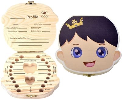 Tandendoosje - Melktanden bewaren - Melktandjes box - Tooth box - Hout - Haarlok doosje - Kraamcadeau - Jongen - Jonyx