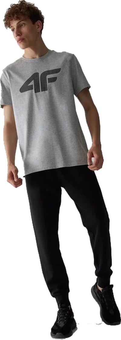 4F Heren T-shirt AW23TTSHM0877 Grijs maat S