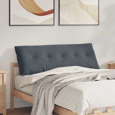 vidaXL - Rugkussen - Donkergrijs - 140 - x - 50 - cm - Corduroy - stof