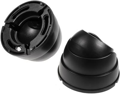 IMstore - Dummy Camera - Beveiligingscamera - Realistische uitstraling - Zwart - Fopcamera - Voor binnen en buiten - 2 stuks