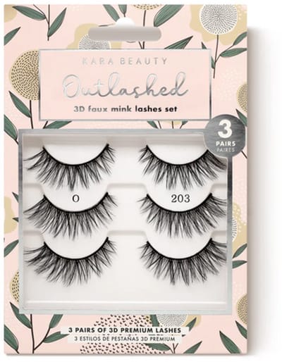 Kara Beauty - Outlashed - 3D Faux Mink Lashes Set - Multipack - Set van 3 - Vegan - Kunstwimpers - 2 g