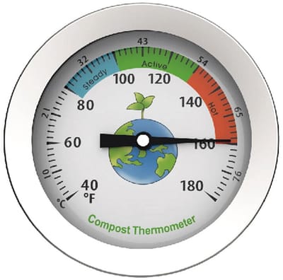 Bodem Thermometer - Compostmeter Meetinstrument - Compost Temperatuur - Roestvrij Staal - 50cm Sonde - Zilver