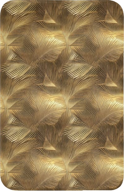WC mat 40x60 cm - Antislip - Palm - Waaier - Goud - Toiletmat - Vloermat - Douchemat - Toilet tapijt - Toiletmatten