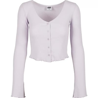 Urban Classics - Cropped Rib Cardigan - 5XL - Paars