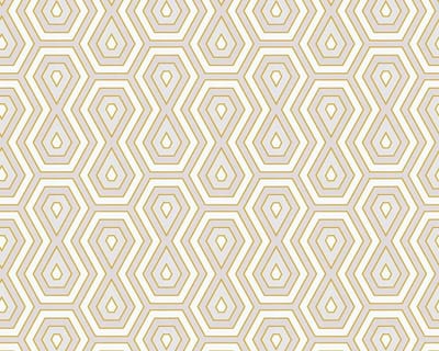 GRAFISCH BEHANG | Retro - goud wit grijs - "Architects Paper" A.S. Création Jungle Chic