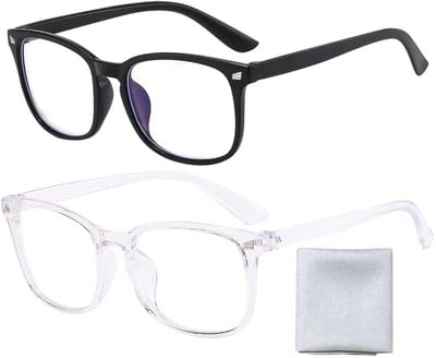 Dailygoods- Blauwlichtveiligheidsbril - Computerbril - Anti-vermoeidheidsbril - Modieuze Bril - 2 Stuks - Polycarbonaat Materiaal