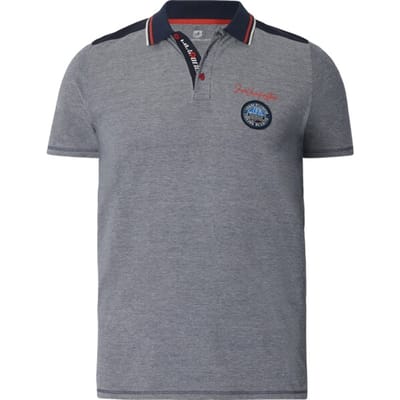 Jan Vanderstorm herren Poloshirt - 52/54 - donkerblauw - Plus Size