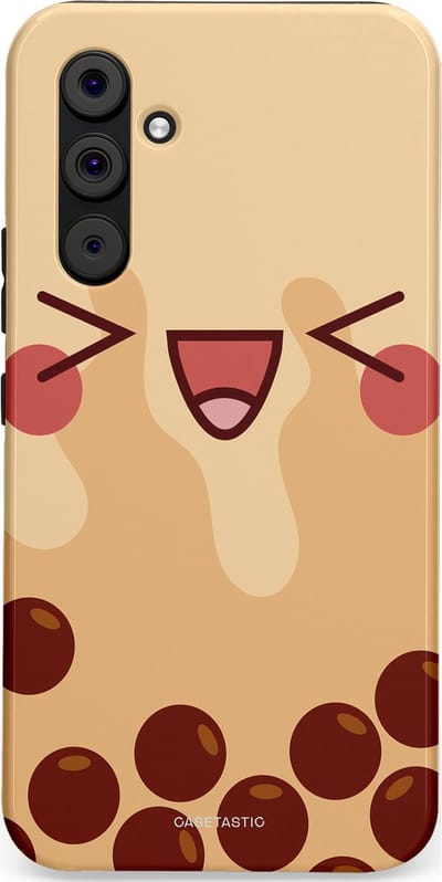 Casetastic Hoesje Geschikt voor Samsung A54 (5G) - Stijlvolle Beschermende Duo-layer Case - Smeltende caramel bolletjes