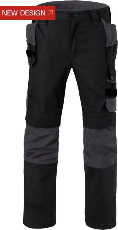 HAVEP Werkbroek kniezakken + gereedschapszakken Attitude 80230 - Zwart/Charcoal - 52