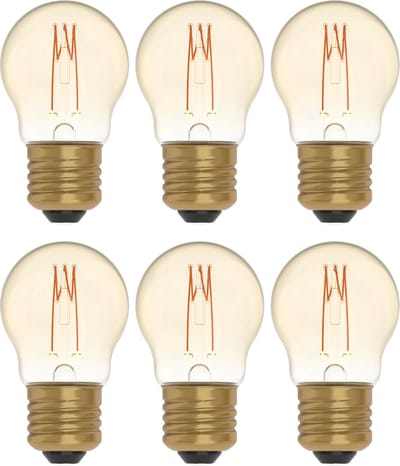 Proventa DECO LED Filament lamp E27 - Model XS - Dimbaar - ⌀ 45 mm - Extra warm wit - 6-pack