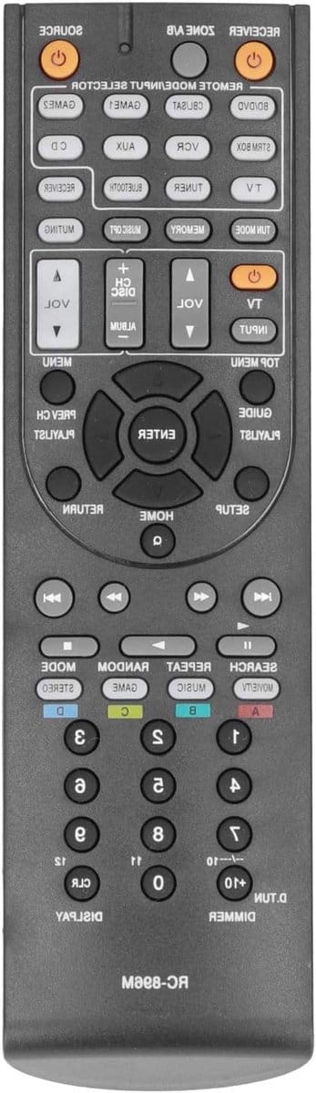 Vervangende afstandsbediening voor Onkyo versterker en AV-receiver, compatibel met modellen RC 737M, RC 801M, RC 836M, RC-865M, RC-762M, RC-764M, RC-810M, ideaal voor audio en home cinema.