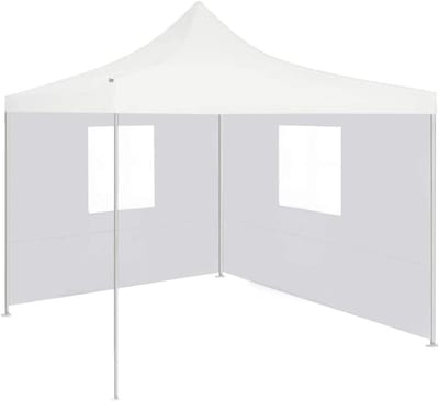 Opvouwbare Partytent - Feesttent Gazebo - Buitenfeesten Organiseren - UV- en Waterafstotend - 3 x 3 x 3.15 m - Wit