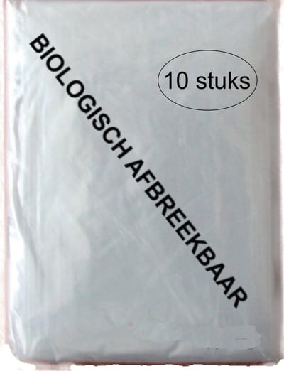 10 Biologisch afbreekbare duurzame beschermende regen poncho - wit - transprant - Specialty by EIZOOK