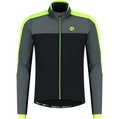 Rogelli Freeze Heren Fietsjack Winter - Winddicht - Grijs/Fluor