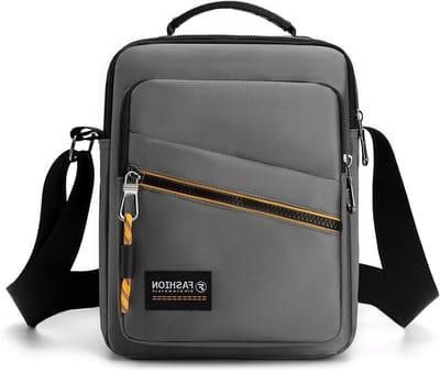 Schoudertas voor Mannen van Nylon, Waterdicht, Geschikt voor 9.7 Inch iPad, Draagbare Crossbody Tas met Verstelbare Schouderband voor Reizen en Dagelijks Gebruik
