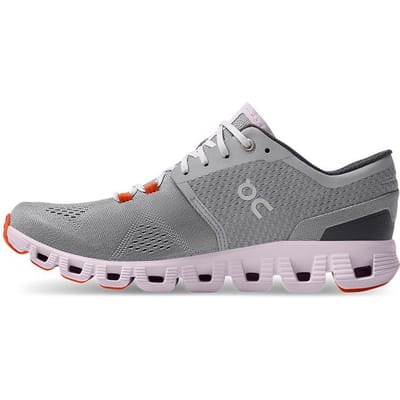ON Cloud X 3 Alloy Lily Dames Sneakers Grijs Alloy-Grijs Lelie-Roze 40.99041 36.5 gray