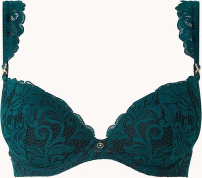 Aubade Mon Bijou push-up bh van kant - Groen - Maat 80E