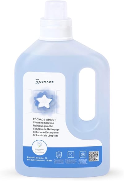 Ecovacs Winbot Reinigingsvloeistof 1000ml - Geschikt voor Winbot W3 Omni, MINI Gen2, W2S Omni, W2S, W2 Pro Omni, W2 Pro, W2 Omni, Winbot Mini - Originele Glasreiniger voor Ruitenrobot