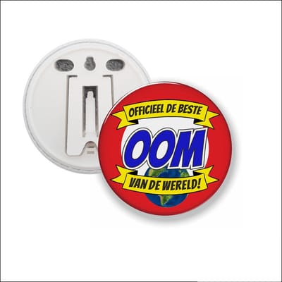 Button Met Clip 58 MM - Officieel De Beste Oom Van De Wereld