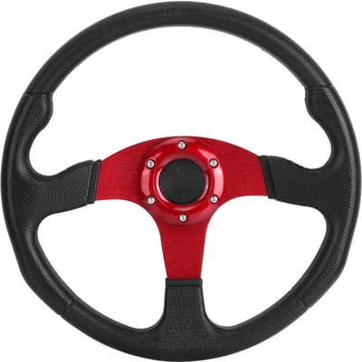 350mm14in Raceauto Sport Stuurwiel Diep Schotel 6 Bouten Universeel Gemodificeerd AccessoireRood
