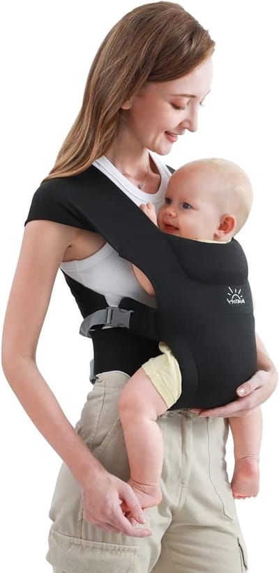 Comfortabele babydrager voor pasgeborenen - ergonomische draagdoek met heupzitting - verstelbaar en klittenbandsluiting - van geboorte tot peuter