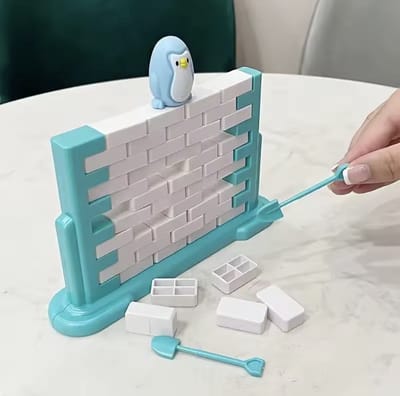 Pinguïn Muur Breken Spel – Vallende Pinguïn Blokken Spel – Gezelschapsspel voor Kinderen & Familie – Balance Spel met Hamers – B1.3