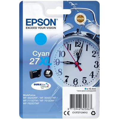 Epson Alarm clock 27XL DURABrite Ultra inkt, cyaan, enkelverpakking