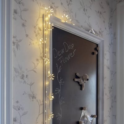 Star Trading Batterijgevoede lichtslinger 'Flower', 120 LED's, 10 lichtbronnen, timer, warm wit, L 140cm
