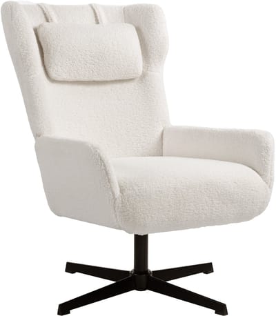 HOMCOM fauteuil - polyester/plaat/metaal - 74x86,5x102 cm - crème