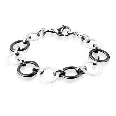 Montebello Armband Trix - 316L Staal - Keramiek - ∅18mm - 21cm