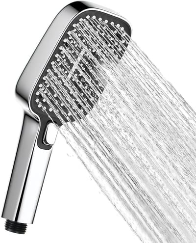 Dailygoods- Douchekop Hoge Druk - Douchekop met Slang - Douchekop met 3 Spray Modi - Vierkante Douchekop - Douchekop voor Thuis/Gym - ABS Materiaal