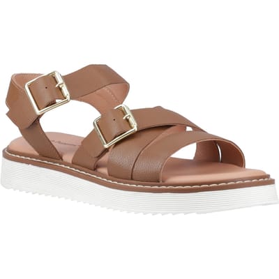 Hush Puppies Cady Leren Dames Tan Sandalen